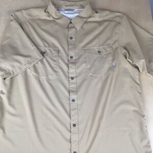 Columbia Omni Wick Mens 2XT Utilizer II Fishing Shirt Vented Brown